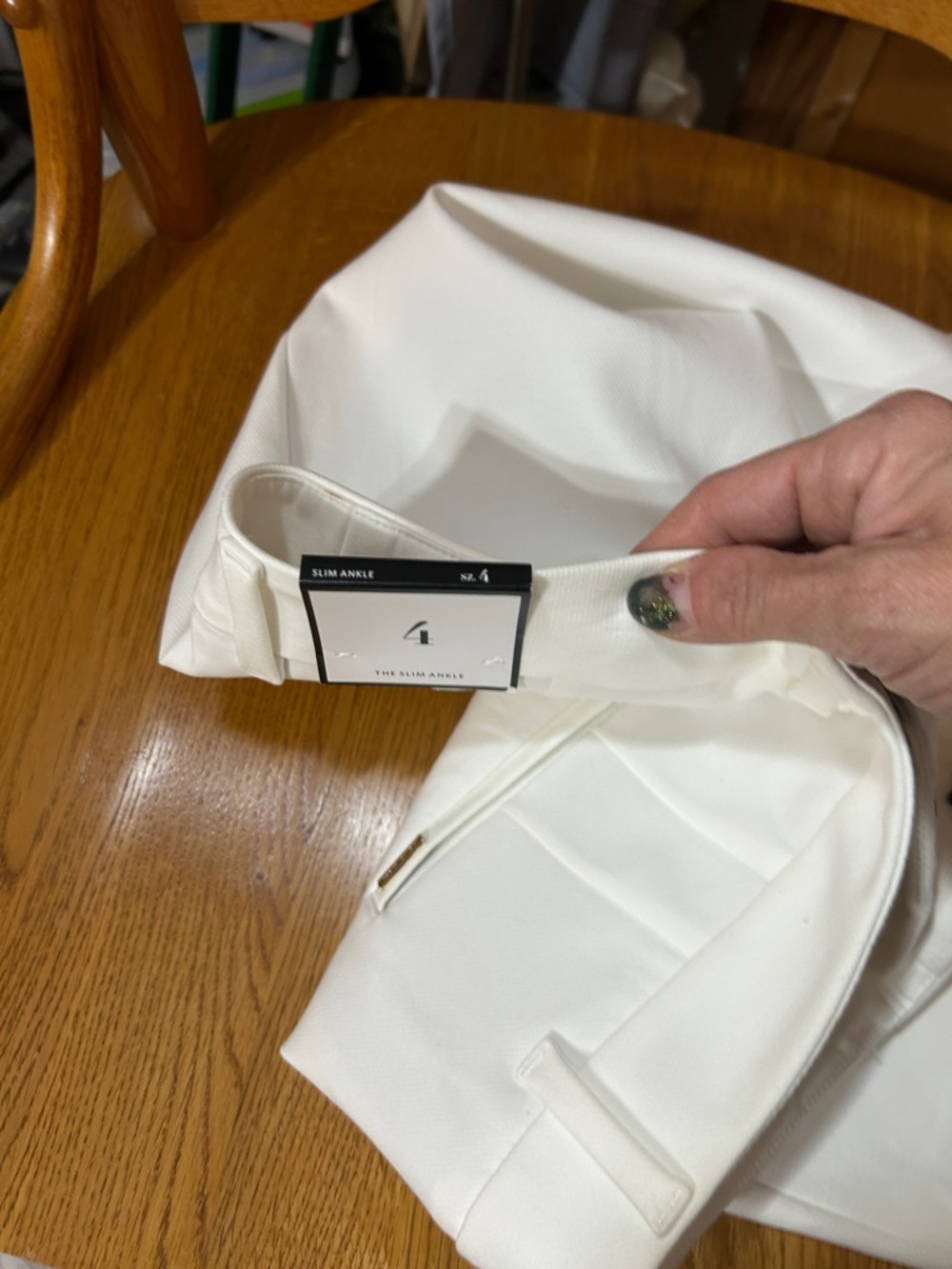 White House Black Market White Straight Dress Pants - Picture 5 of 8